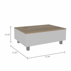 Aran Lift Top Coffee Table With Flexible Shelf And Storage Compartment