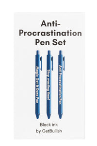 Anti-Procrastination Pen Set 💡 | Gel Click Pen Gift Set | 3 Pens in