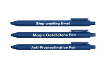 Load image into Gallery viewer, Anti-Procrastination Pen Set 💡 | Gel Click Pen Gift Set | 3 Pens in
