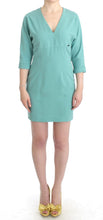 Load image into Gallery viewer, Costume National Green 3/4 sleeved sheath dress
