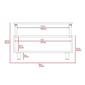 Aran Lift Top Coffee Table With Flexible Shelf And Storage Compartment