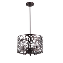 Load image into Gallery viewer, ARIANNA Farmhouse 3 Lights Rubbed Bronze Ceiling Pendant 14 Wide
