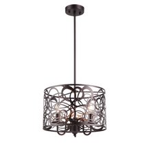 Load image into Gallery viewer, ARIANNA Farmhouse 3 Lights Rubbed Bronze Ceiling Pendant 14 Wide
