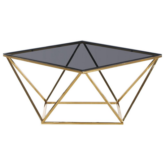 Angled Square Smoked Glass Coffee Table