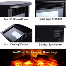 Load image into Gallery viewer, Electric Fireplace Heater LED Flame Effect Stove
