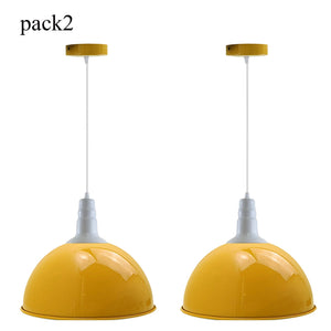 2 Pack Modern Vintage Industrial Retro Loft Metal Ceiling Lamp Shade | Home Improvement