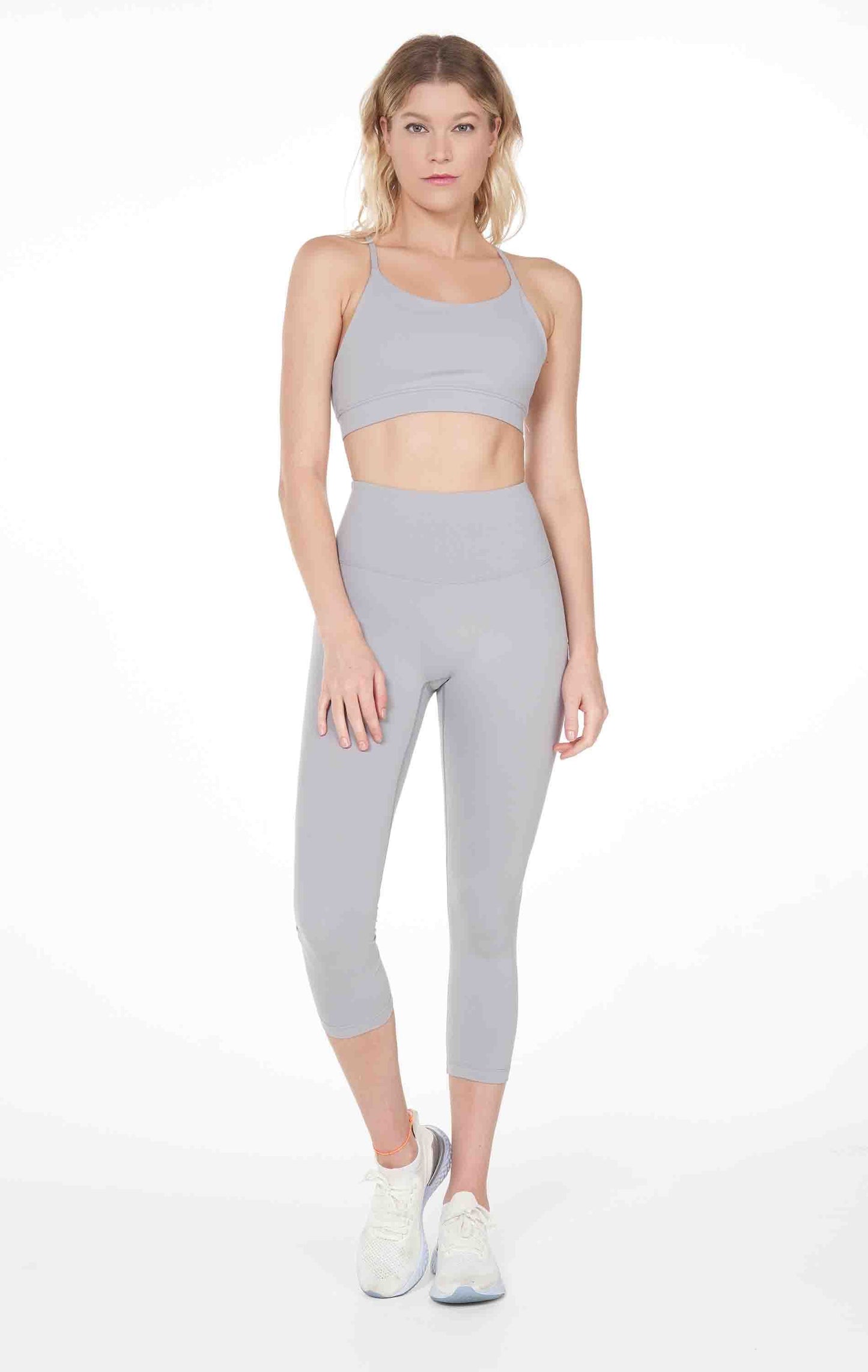 Atlanta Hybrid Cloudlux Capri Leggings High Waist - Stone Grey | Atlanta Collection