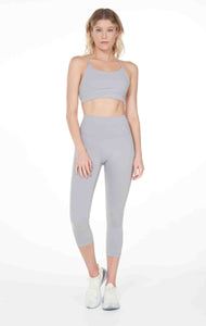 Atlanta Hybrid Cloudlux Capri Leggings High Waist - Stone Grey | Atlanta Collection