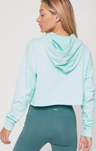 Atlanta Rebody French Terry Crop Hoody - Smooth Mint *Sustainable