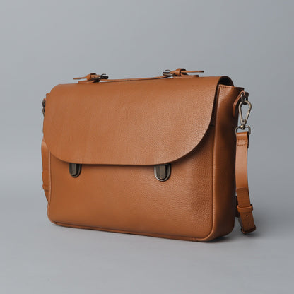 London Leather Briefcase - Tan | London Collection