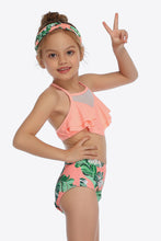 Load image into Gallery viewer, Botanical Print Ruffled Two-Piece Swim Set
