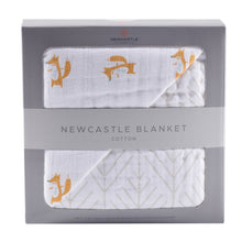 Load image into Gallery viewer, Fancy Fox and Forrest Arrow Cotton Muslin Newcastle Blanket
