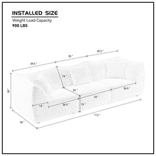 Load image into Gallery viewer, 111 inch Sofa, Comfy Sofa Couch with  Deep Seats Modern Sofa- 3 Seater | Sofa
