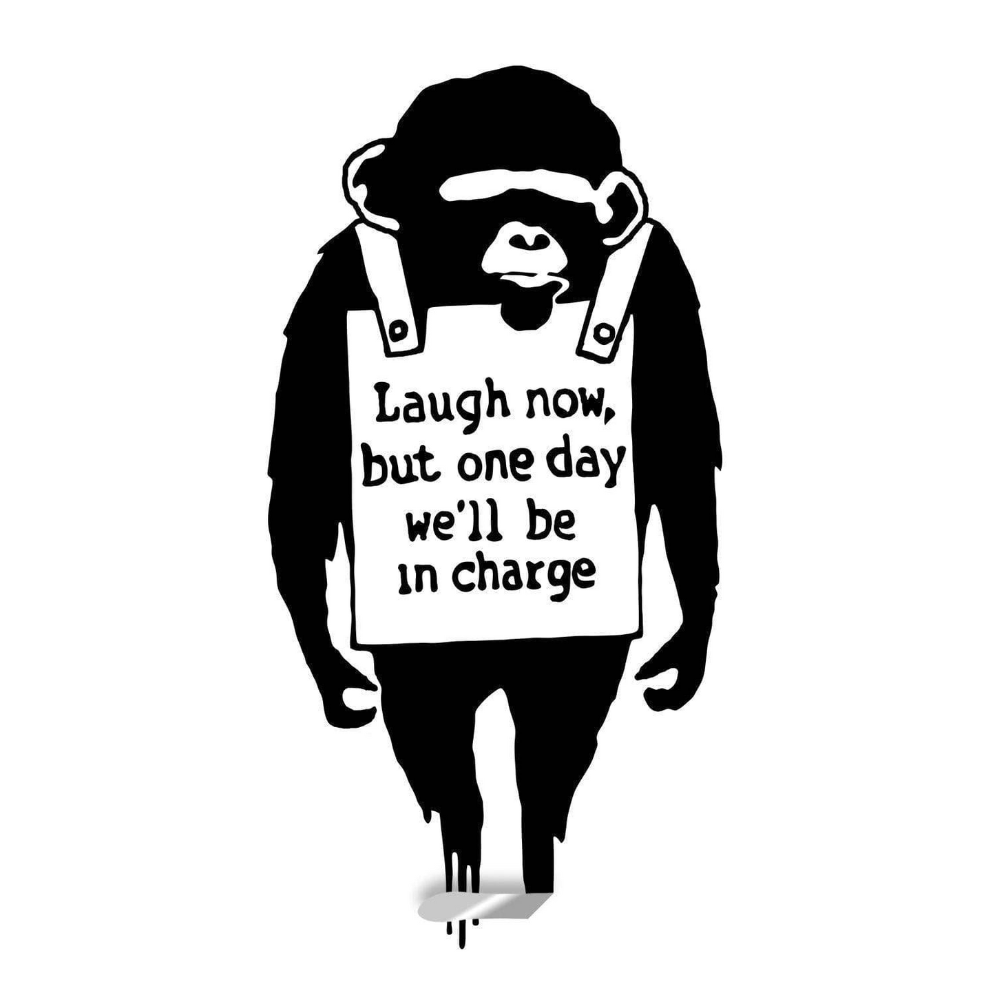 Banksy Monkey Wall Sticker - Art Vinyl Street Baksy Decal - Graffiti