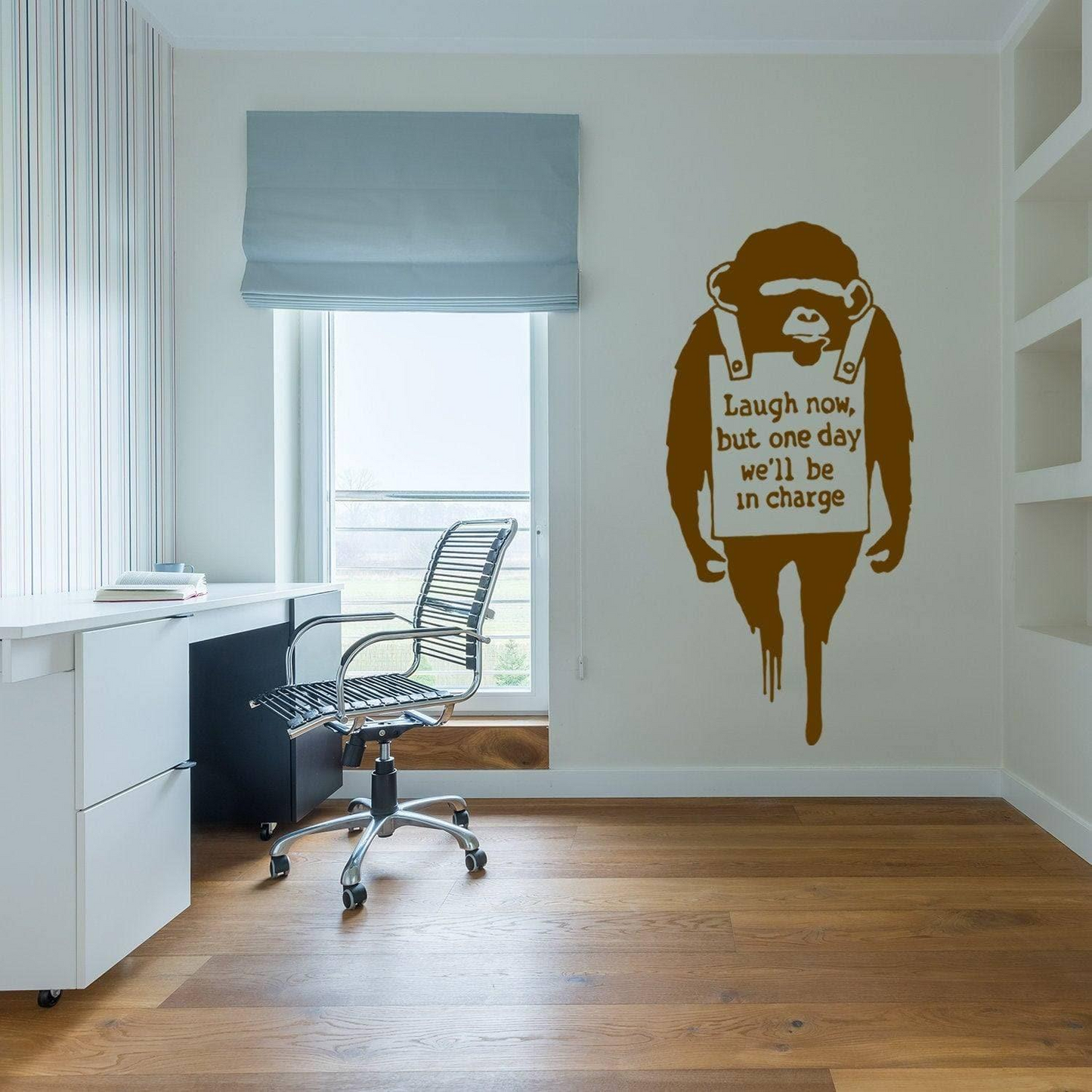 Banksy Monkey Wall Sticker - Art Vinyl Street Baksy Decal - Graffiti