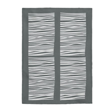 Load image into Gallery viewer, Dark Gray Abstract Lines Plush Blanket Throw
