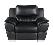 Load image into Gallery viewer, 37 inches Chic Black Leather Sofa | Furniture
