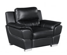 Load image into Gallery viewer, 37 inches Chic Black Leather Sofa | Furniture
