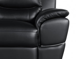 37 inches Chic Black Leather Sofa | Furniture