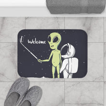 Load image into Gallery viewer, Alien Taking Selfie Bath Mat
