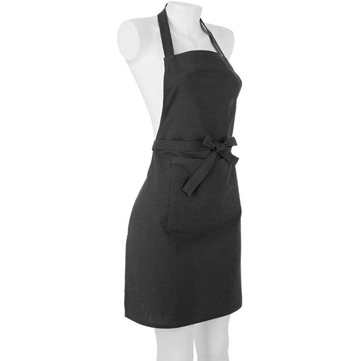 Apron with Pocket Atmosphera Black Cotton (60 x 80 cm)