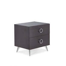 Load image into Gallery viewer, Espresso Wood Finish Rectangular Night Stand
