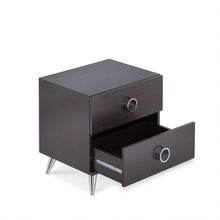 Load image into Gallery viewer, Espresso Wood Finish Rectangular Night Stand
