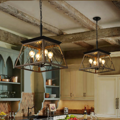 (Same as W1340111202/L1008) Farmhouse Chandelier 4-Light Vintage