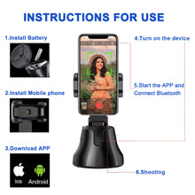 Load image into Gallery viewer, Auto Smart Shooting Selfie Stick 360° Object Tracking Holder
