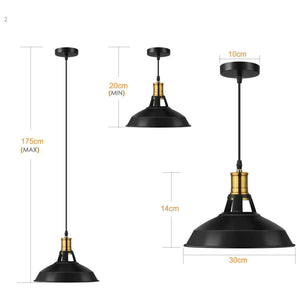 3 Pack Ceiling Pendant Metal Shades Retro Design Light Hanging Home | Home Improvement