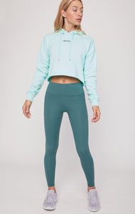 Atlanta Rebody French Terry Crop Hoody - Smooth Mint *Sustainable