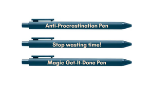 Anti-Procrastination Pen Set 💡 | Gel Click Pen Gift Set | 3 Pens in