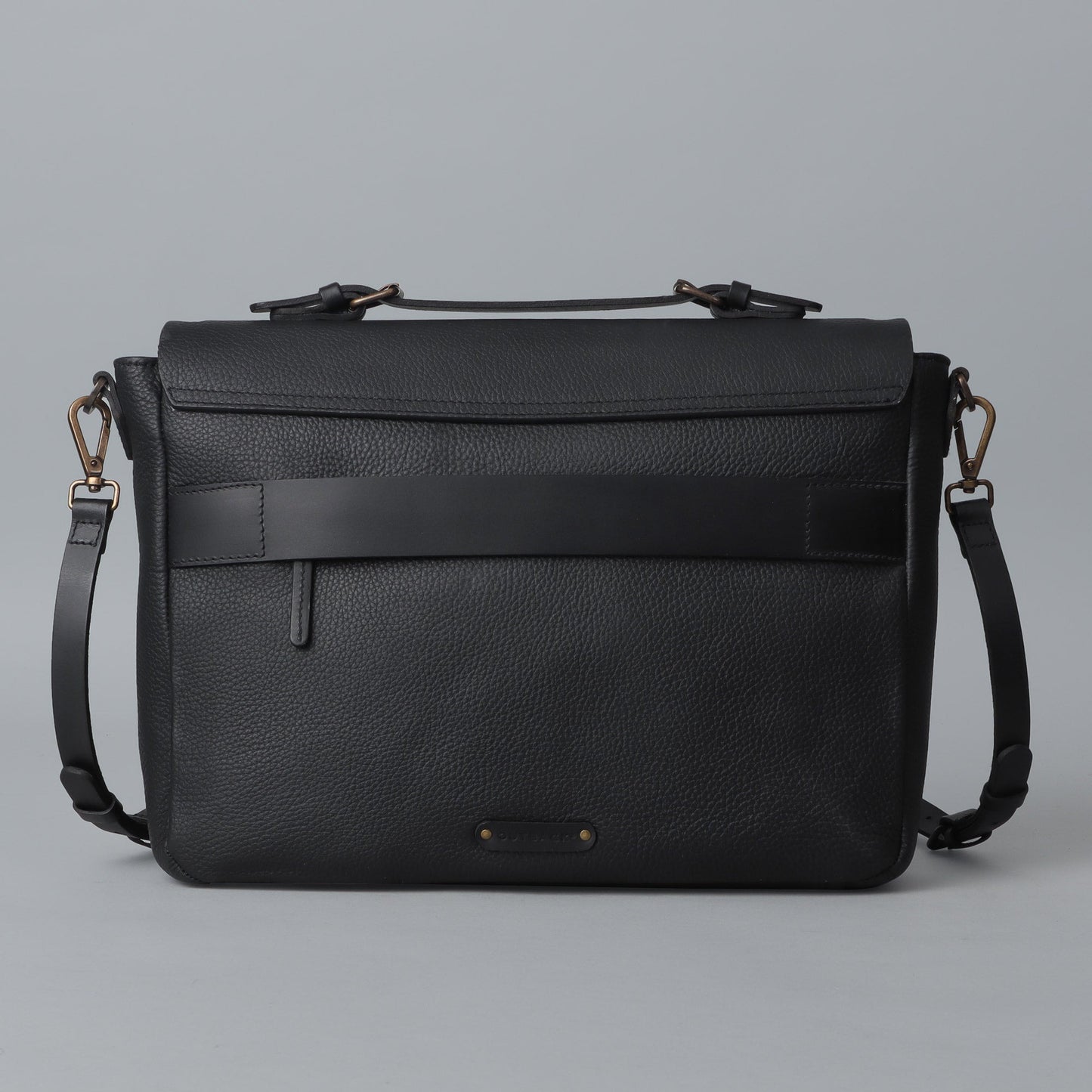 Large London Leather Briefcase - Black | London Collection