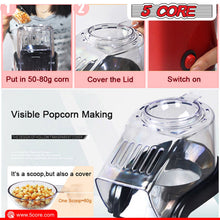 Load image into Gallery viewer, 5 Core Hot Air Popcorn Machine 16 Cup Capacity • Electric Oil-Free | Kitchen
