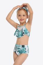 Load image into Gallery viewer, Botanical Print Ruffled Two-Piece Swim Set
