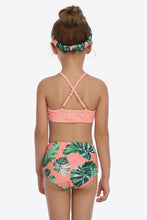 Load image into Gallery viewer, Botanical Print Ruffled Two-Piece Swim Set
