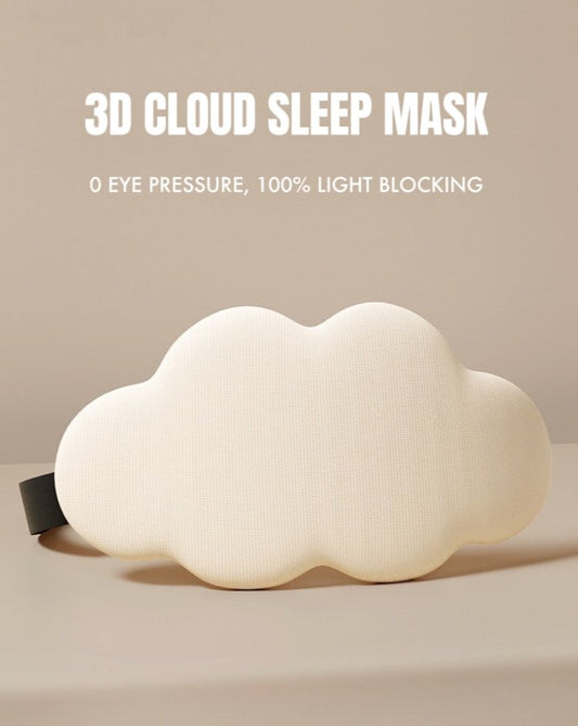 3D Contoured Puffy Cute Could Sleep Eye Mask - Ultra Lightproof | Silver Rosemary Collection