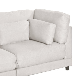 2 Pieces L shaped Sofa with Removable Ottomans and Comfortable Waist | Sofa