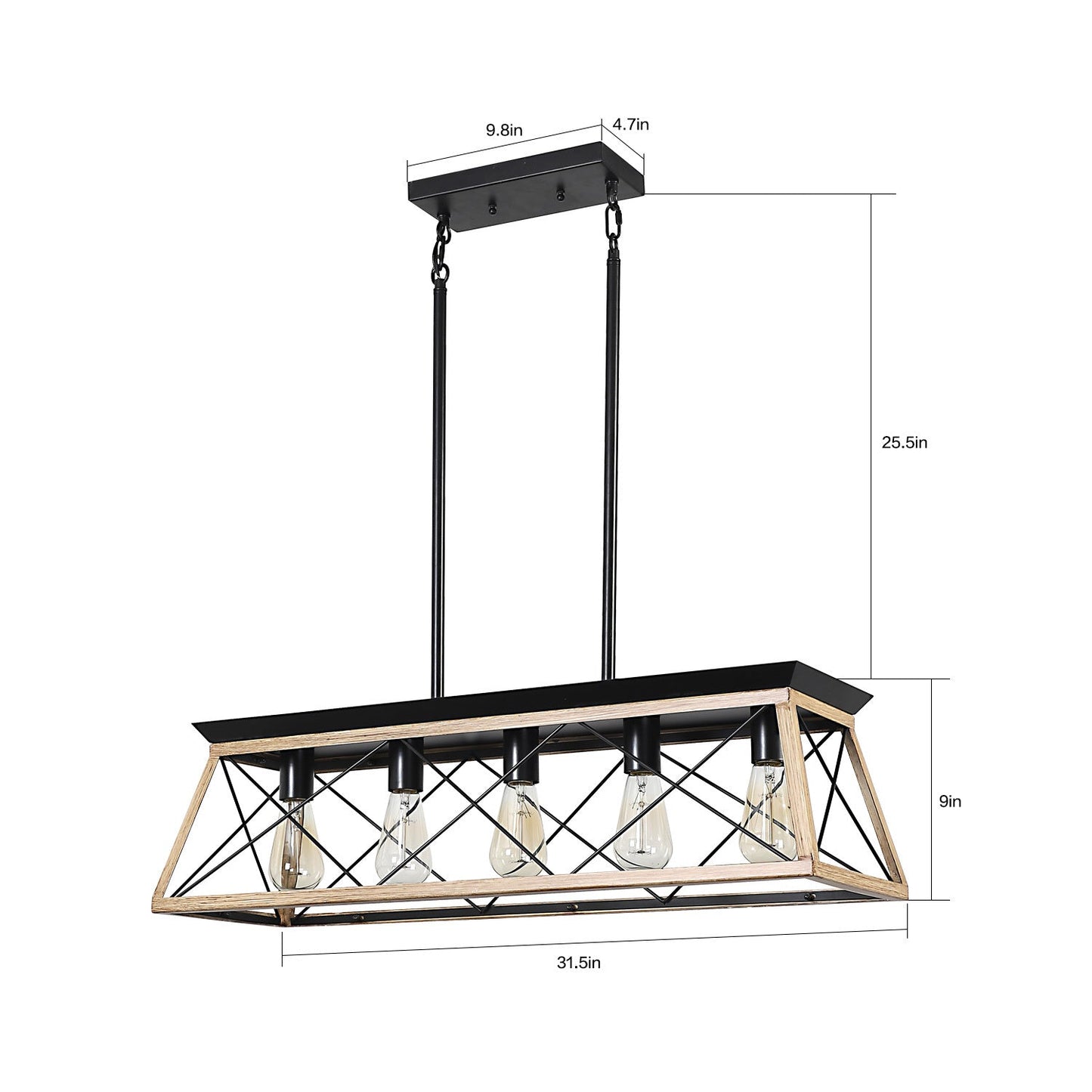 (Same as W134067497/L1002) 5-Light Farmhouse Chandeliers For Dining