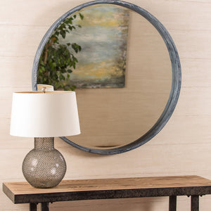 Cooper Classics Parson Gray 36" Contemporary Round Mirror