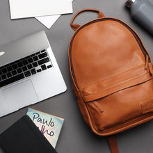 Load image into Gallery viewer, Mini Journey Leather Backpack - Tan | Journey Collection
