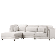 Load image into Gallery viewer, 2 Pieces L shaped Sofa with Removable Ottomans and Comfortable Waist | Sofa
