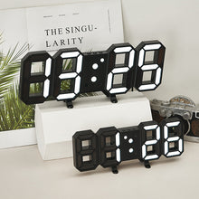 Load image into Gallery viewer, 3D Remote Control Black LED Electronic Stand Wall Clock | Home Decor
