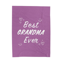 Load image into Gallery viewer, Best Grandma Ever Blanket Plush Throw
