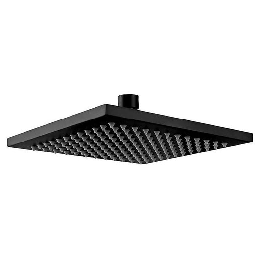 200mm Shower Head Square Electroplated Matte Black Finish | Home Improvement