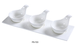 Yanco PS-723  Three 3-1/4" Spoon with 13-1/2" X 4-1/2" Tray Set