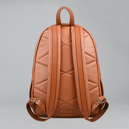 Weaved Journey Leather Backpack - Tan | Journey Collection