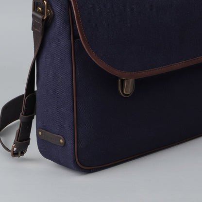 London Canvas Briefcase - Navy | London Collection