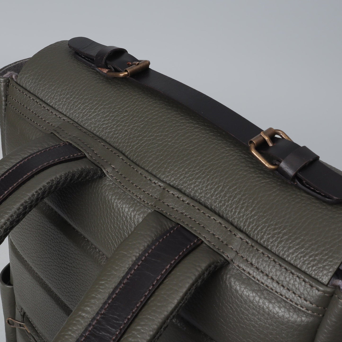 London Leather Backpack - Olive | London Collection