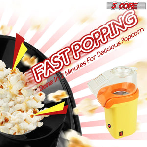 5Core Popcorn Machine Hot Air Electric Popper Kernel Corn Maker Bpa